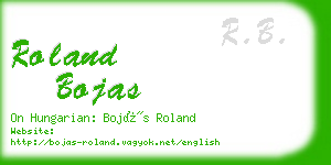 roland bojas business card